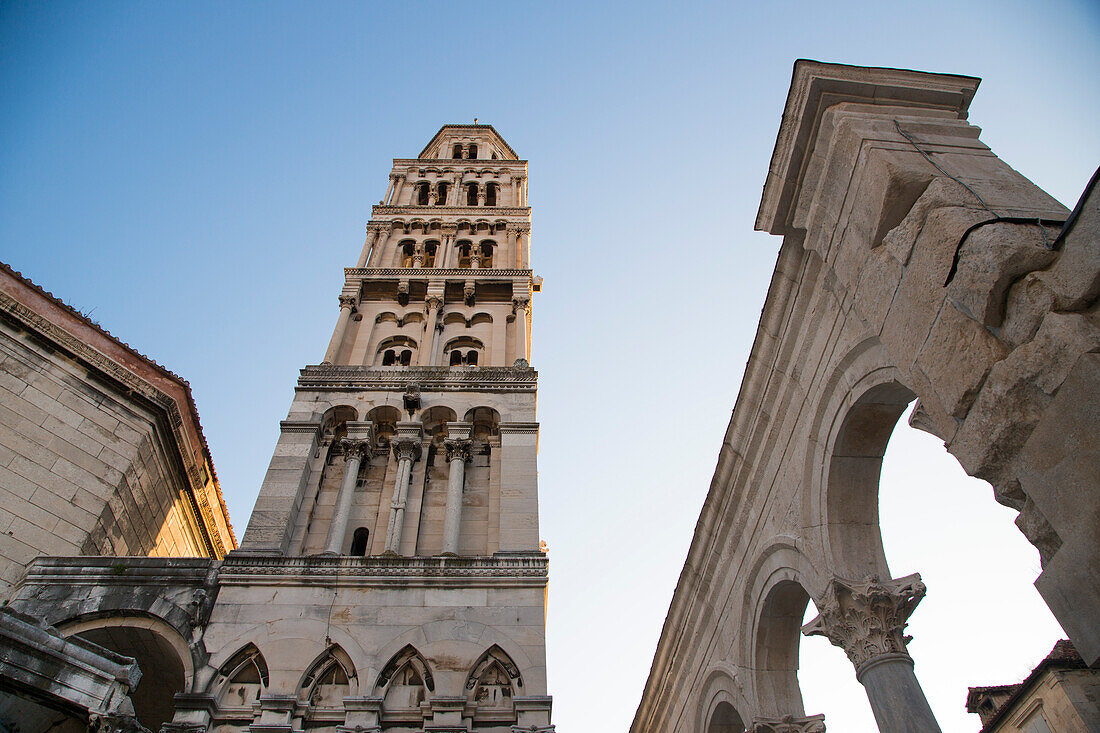 Belfry of St. Dominius Cathedral and Diocletian Palace, Split, Split-Dalmatia, Croatia