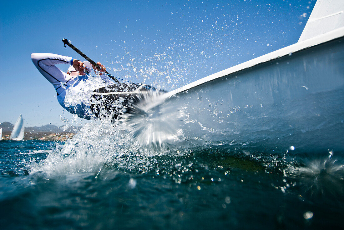 A female athlete Laser training in La Cruz, Mexico, La Cruz, Mexico