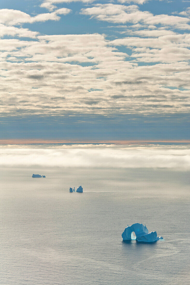 Seascape with icebergs, Baffin Bay, Greenland waters Greenland