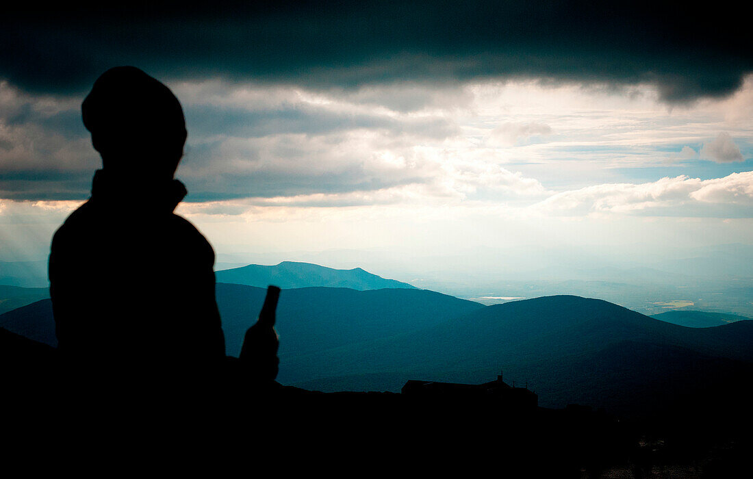 A female hiker on the Appalachian Trail USA