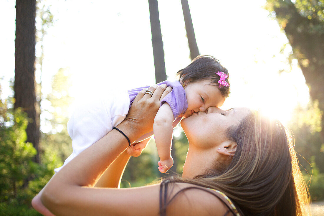 A mother and her newborn baby girl San Diego, CA, USA