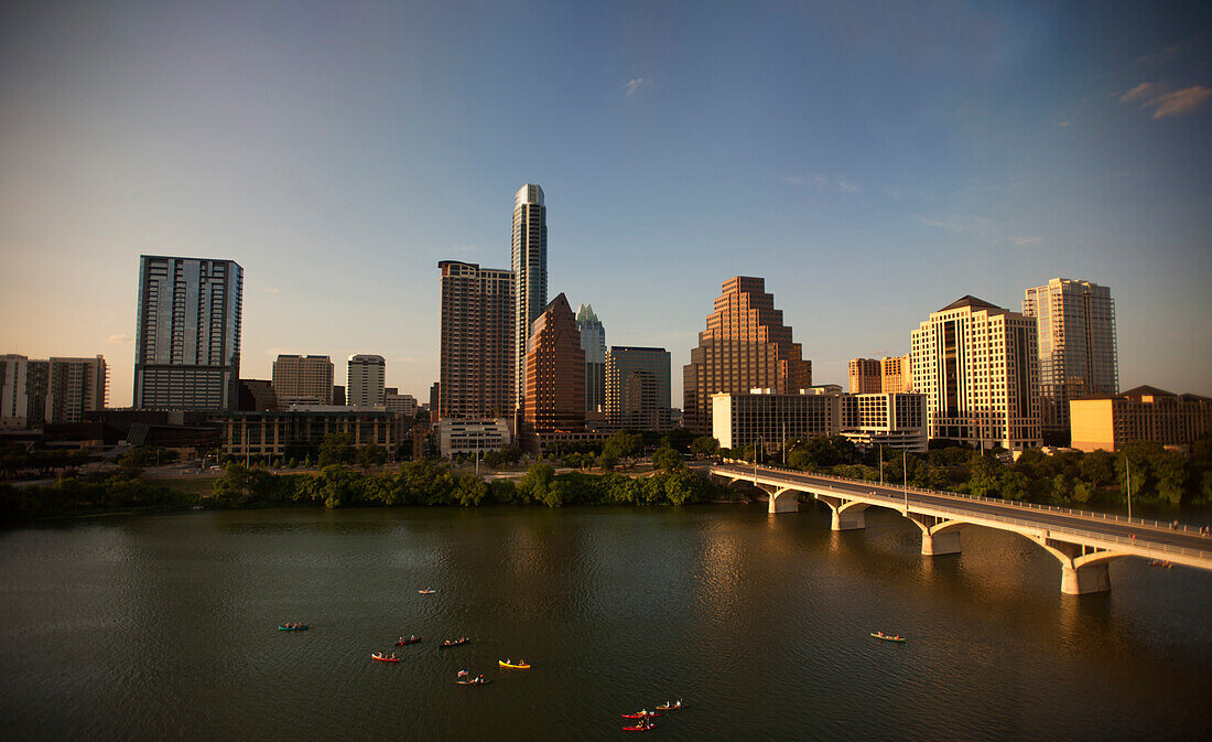 Lake at downtown Austin, Texas., Austin, Texas, USA