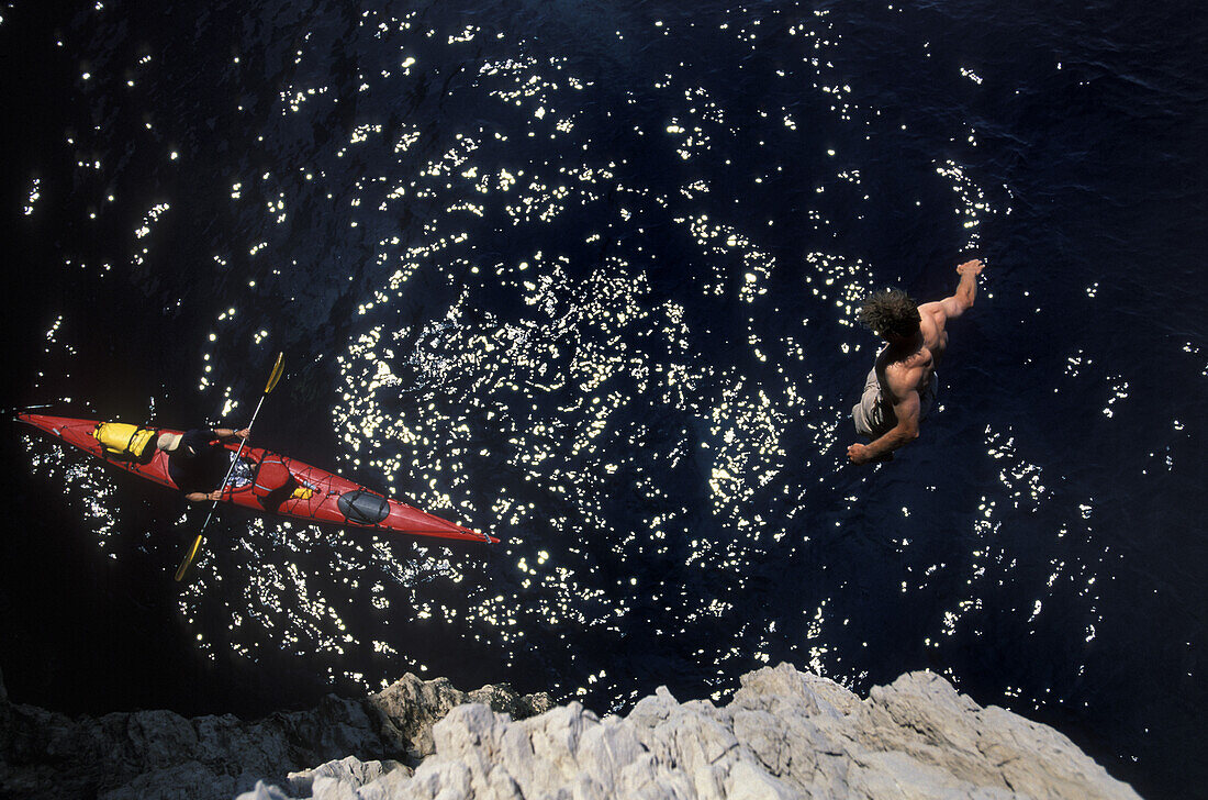 Sea kayaking and cliff jumping Croatia