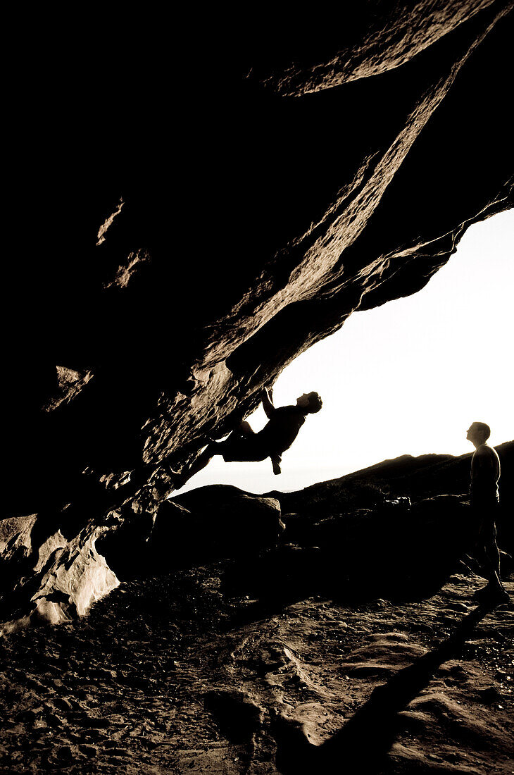 Rock climber, Santa Barbara, California Santa Barbara, California, U.S.A.