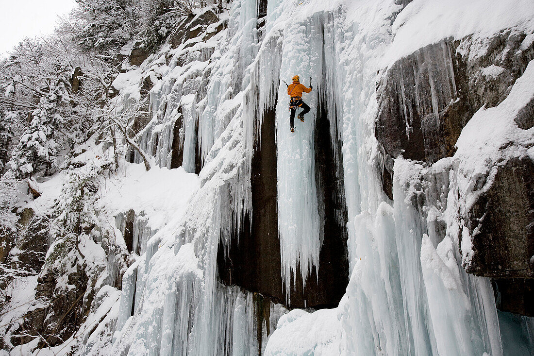 Ice climbing, New Hampshire New Hampshire, USA