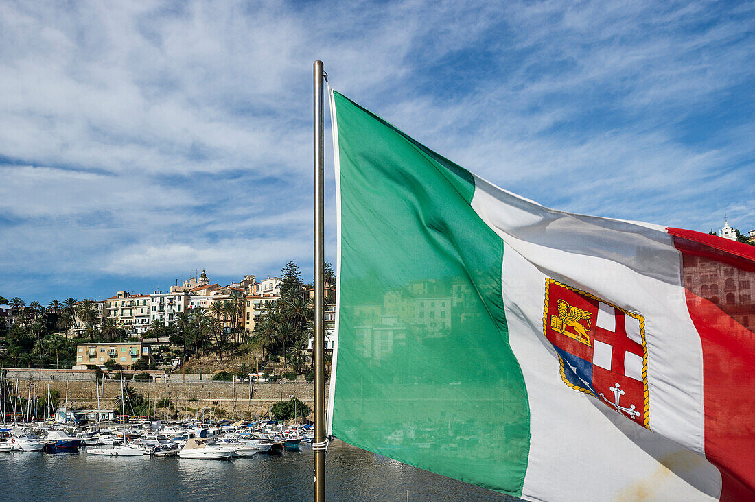 Flag, Bordighera, Province of Imperia, Liguria, Italy