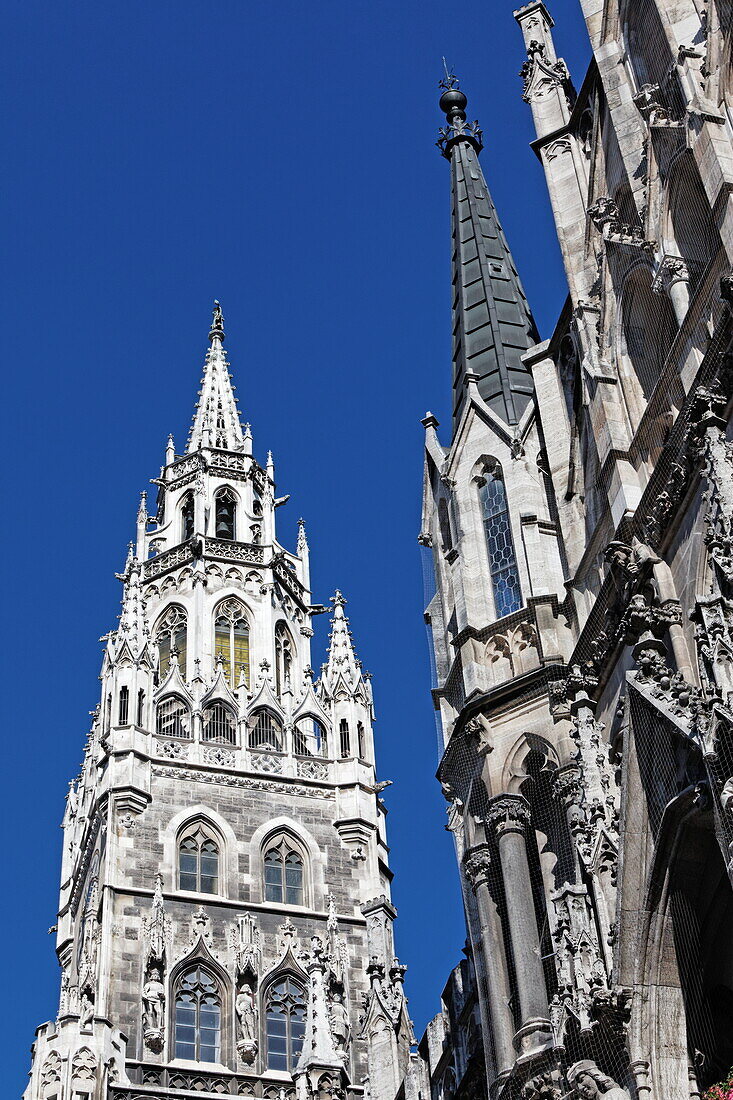 Neues Rathaus city hall on Marienplatz, Munich, Upper Bavaria, Bavaria, Germany