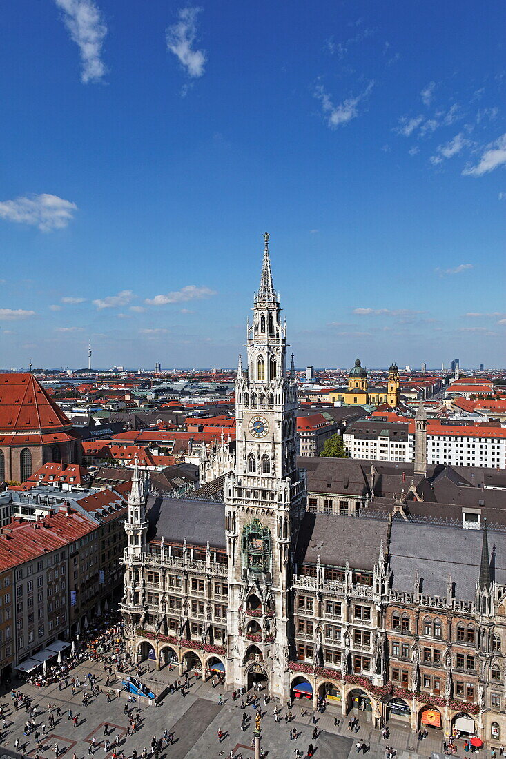 City Hall on Marienplatz square, Munich, Upper Bavaria, Bavaria, Germany