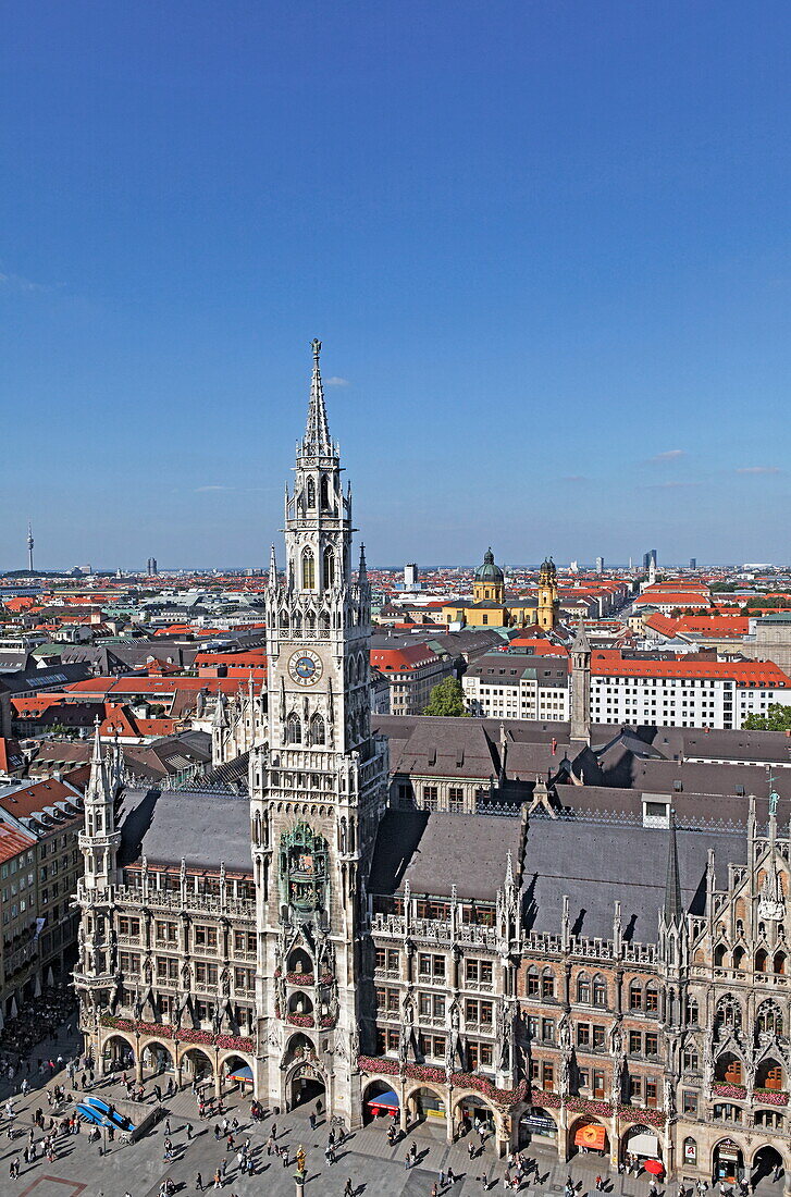 City Hall and Marienplatz, Munich, Upper Bavaria, Bavaria, Germany