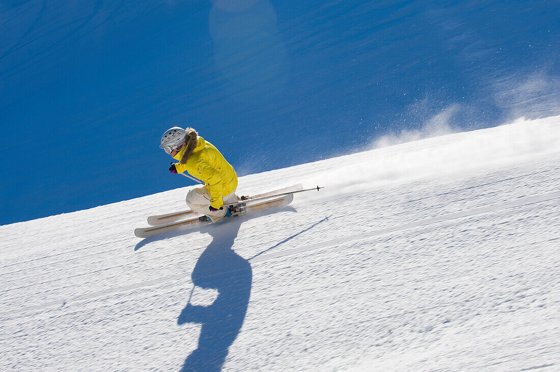 Woman skiing in Aspen, Colorado Aspen, Colorado, United States