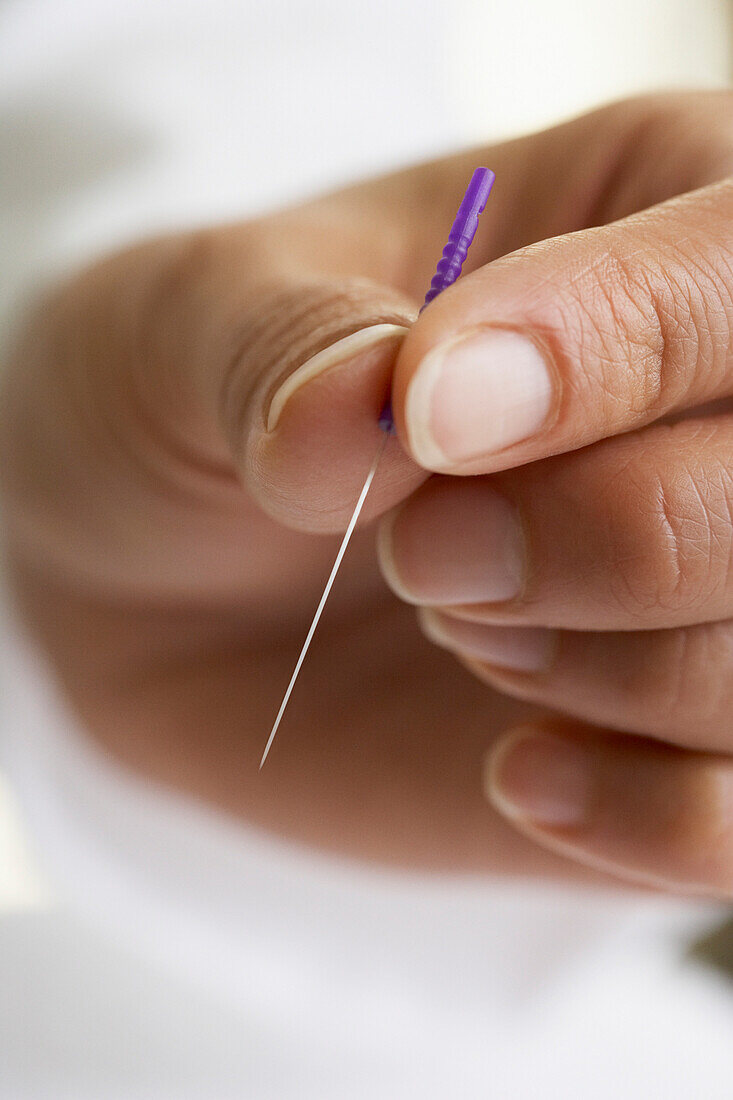 Close up of Acupuncture needle, Gaithersburg, MD