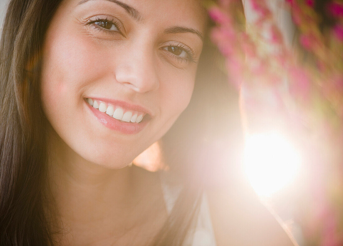 Smiling Brazilian woman, Jersey City, New Jersey, United States