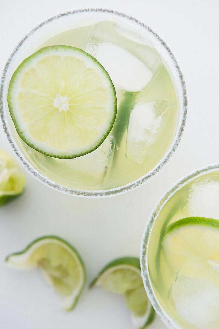 Limes in margaritas, Jersey City, New Jersey, USA