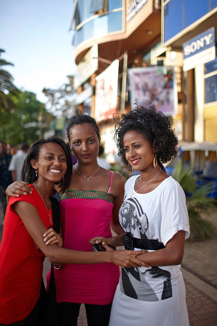 Three femal students, Bahir Dar, Amhara region, Ethiopia
