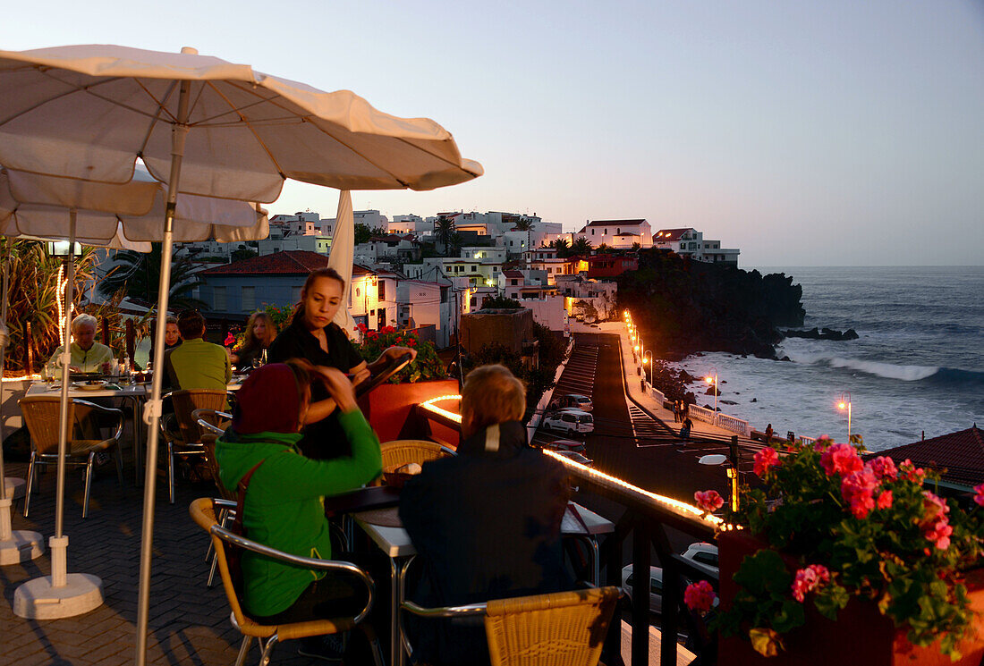 Guests in a restaurant, San Juan, Tenerife, Canary Islands, Spain