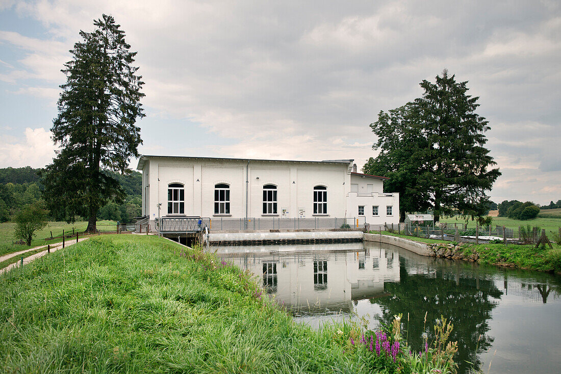 Wasserkraftwerk Alfredstal, Obermarchtal, Baden-Württemberg, Deutschland