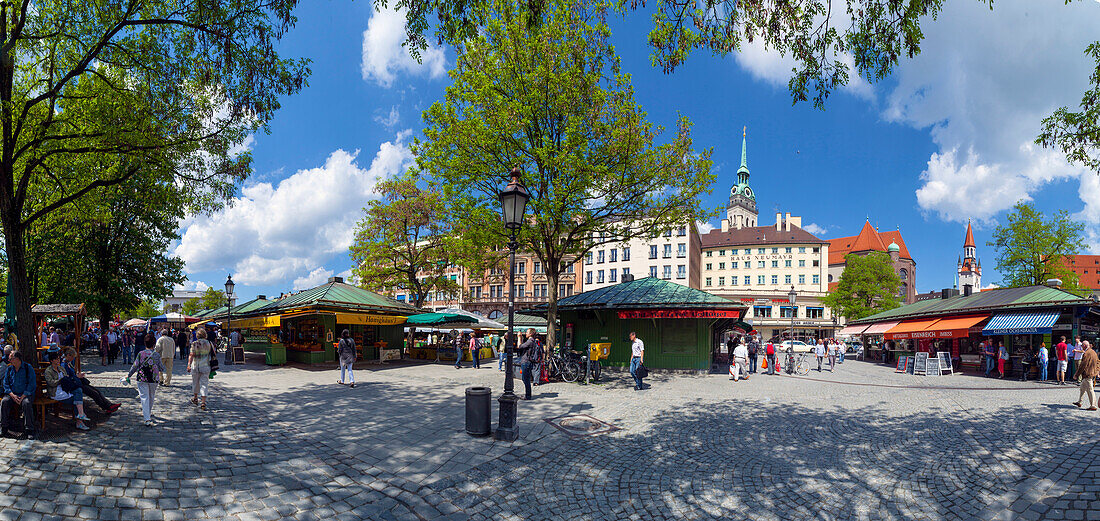 Viktualienmarkt, Munich, Upper Bavaria, Bavaria, Germany