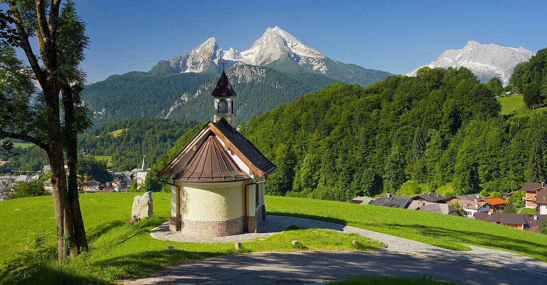 Kapelle am Lockstein, Berchtesgaden, Watzmann, Berchtesgadener Land, Bayern, Deutschland