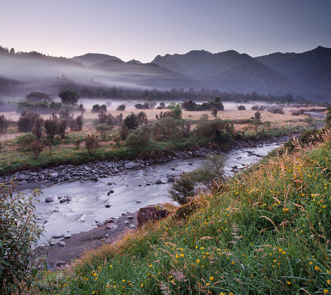 Omoeroa Fluss, Westland National Park, West Coast, Südinsel, Neuseeland