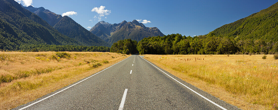Highway, Nummer 94, von Te Anau zu Milford, Fiordland, Southland, Südinsel, Neuseeland