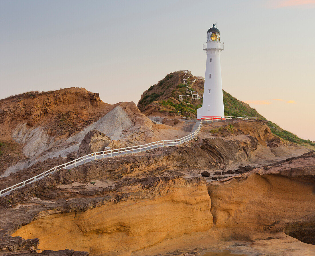 Castle Point Leuchtturm, Sandstein, Wellington, Nordinsel, Neuseeland