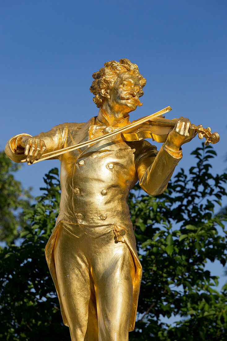 Johann Strauss Denkmal, Stadtpark, 1. Bezirk, Innere Stadt, Wien, Österreich