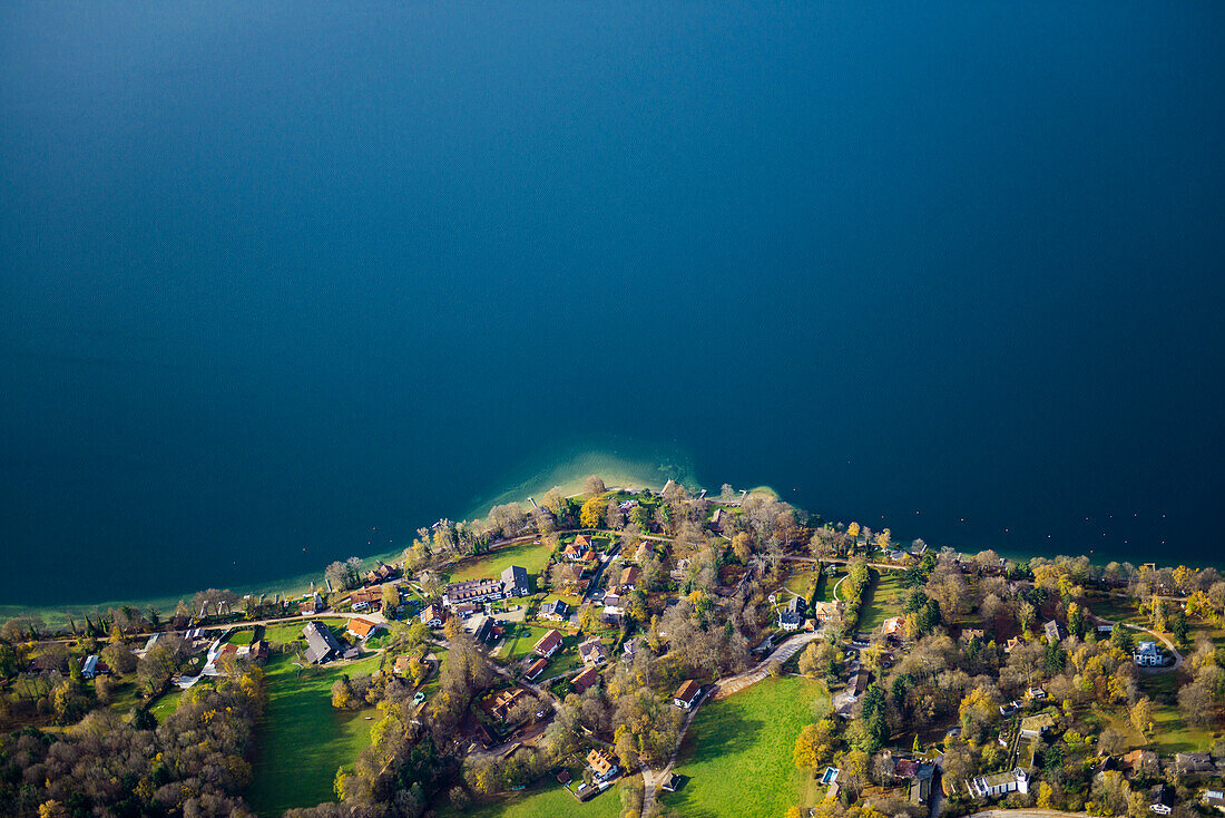 Luftaufnahme, Starnberger See, Ostufer, Oberbayern, Bayern, Deutschland
