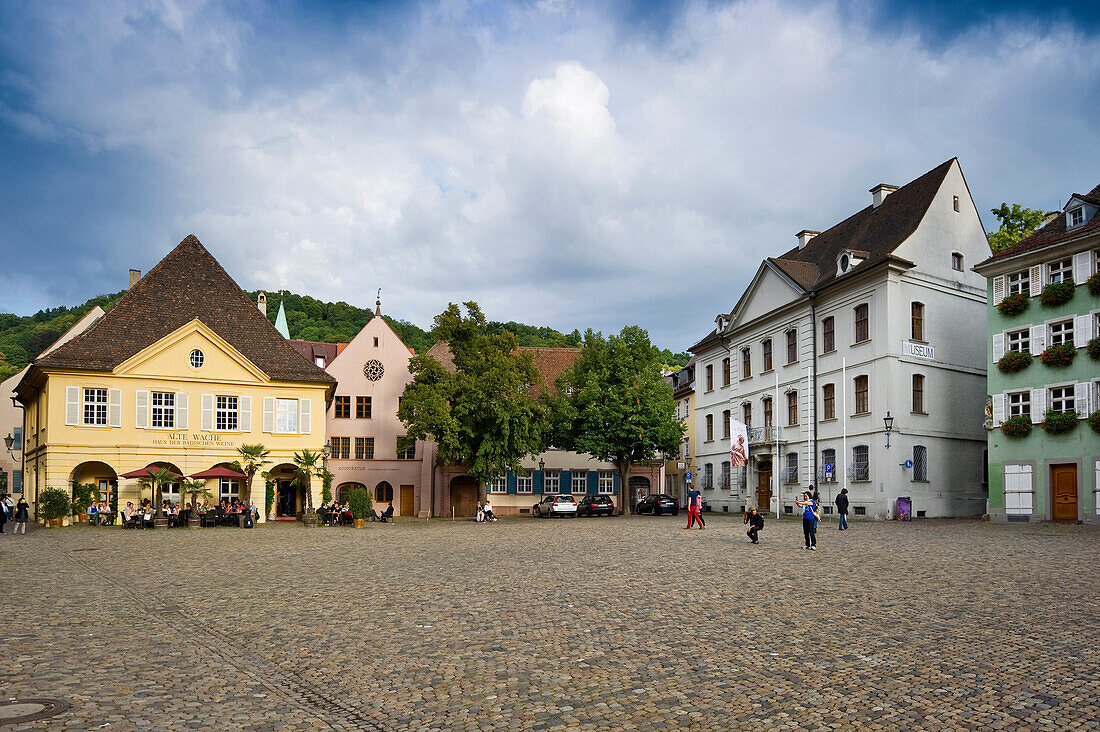 Muensterplatz square, historic center, Freiburg im Breisgau, Black Forest, Baden-Wuerttemberg, Germany