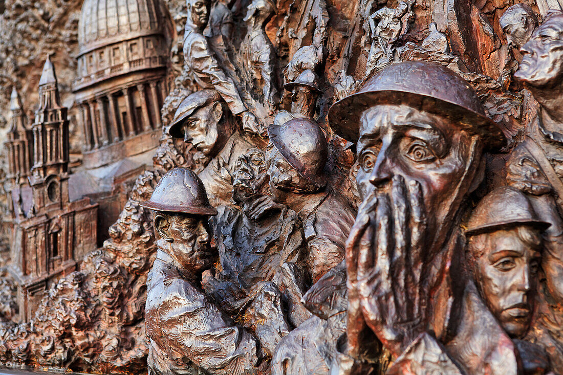 Detail of the Royal Air Force monument The battle of Britain, Victoria Embankment, London, England, United Kingdom