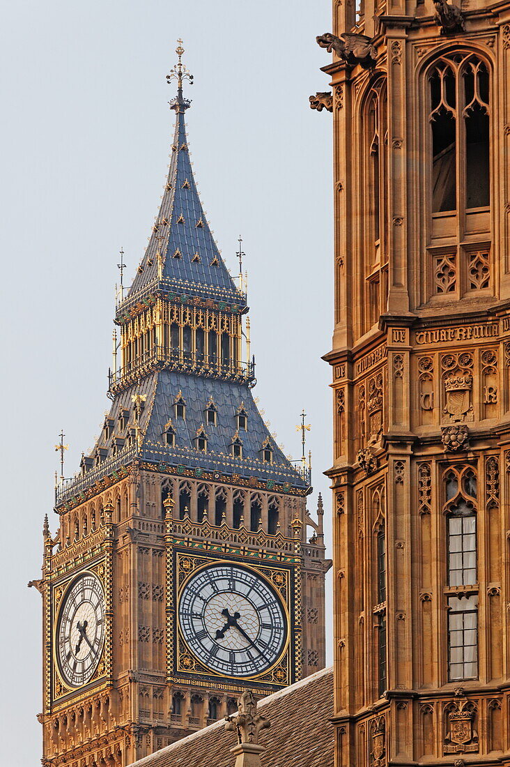 Big Ben, Westminster Palace, auch Houses of Parliament genannt, Westminster, London, England, Vereinigtes Königreich