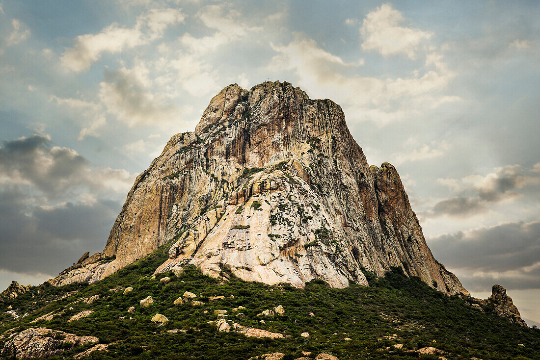 Rock formation on rural hilltop, San Sebastian Bernal, Queretano, Mexico, San Sebastian Bernal, Queretano, Mexico