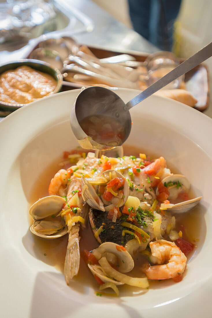 Bowl of seafood stew, Richmond, VA, USA