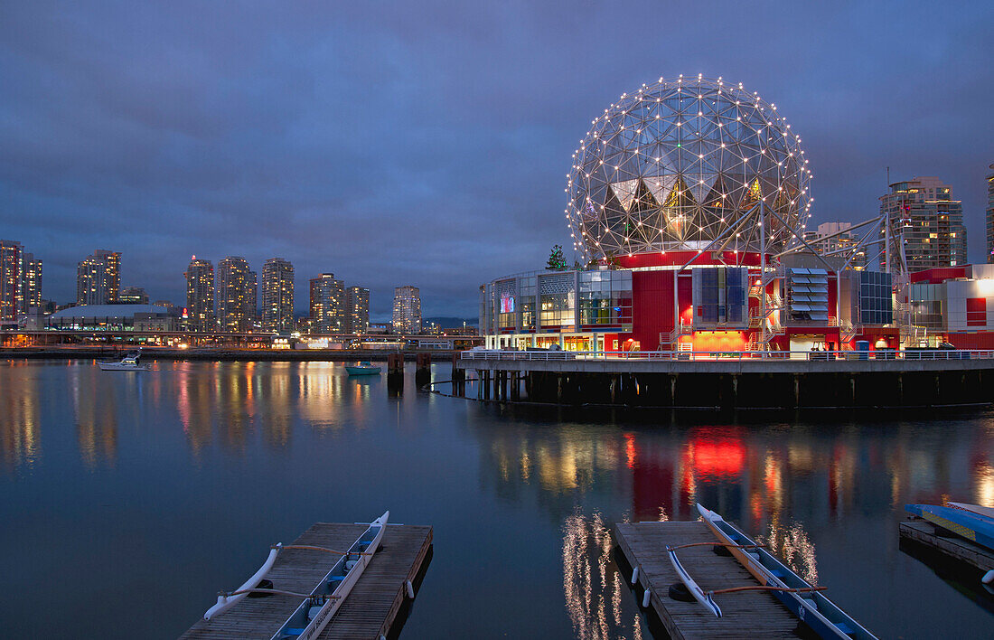 Science World exhibition center and modern architecture, Vancouver, British Columbia, Canada