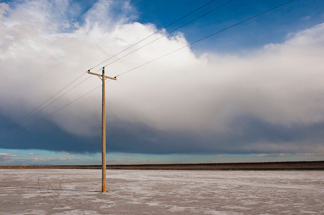 Lone Power Pole, West Desert, Utah, USA