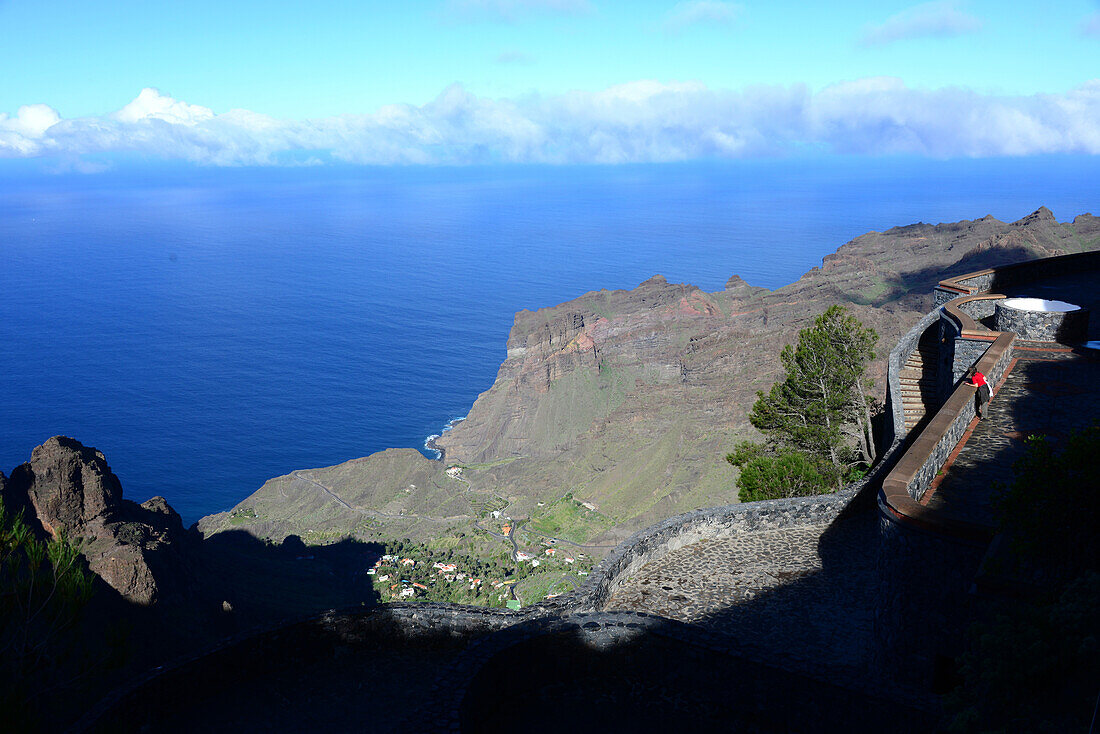 Blick vom Mirador Arure auf Taguluche, La Gomera, Kanarische Inseln, Spanien