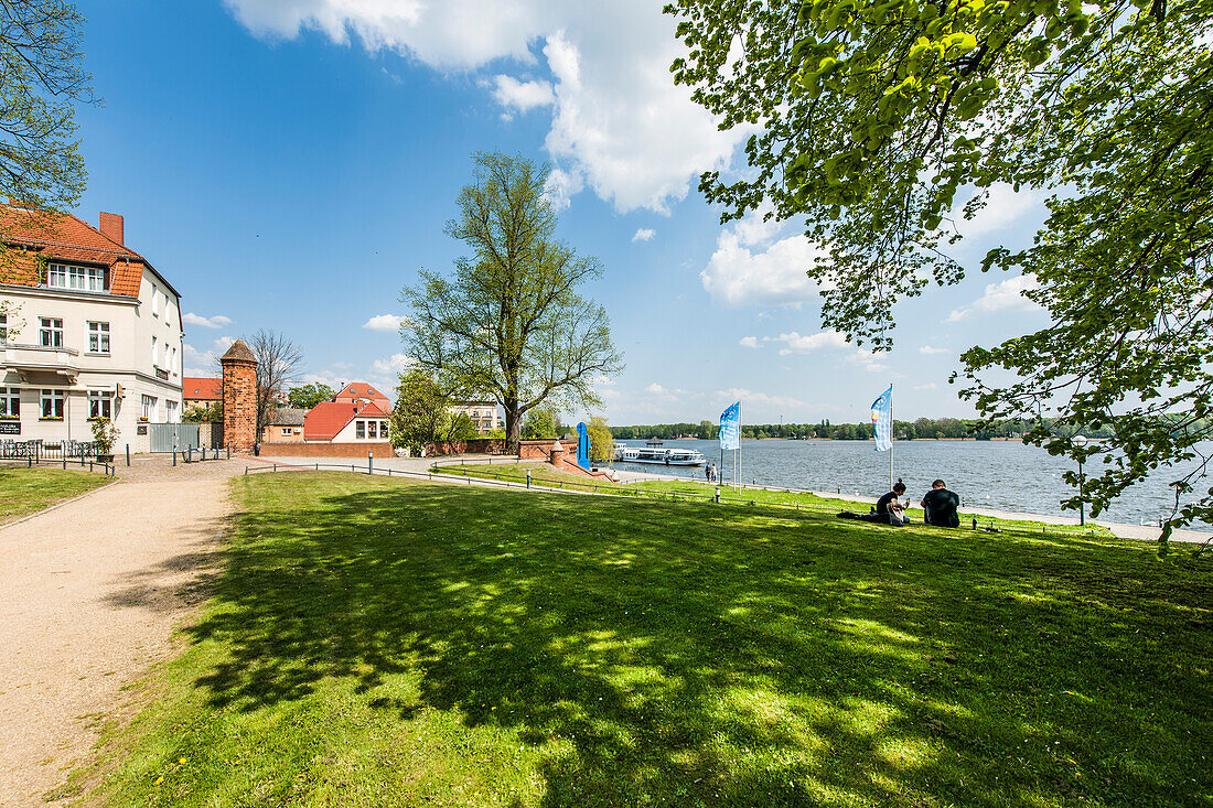 Lake promenade of Neuruppin, Brandenburg, Germany