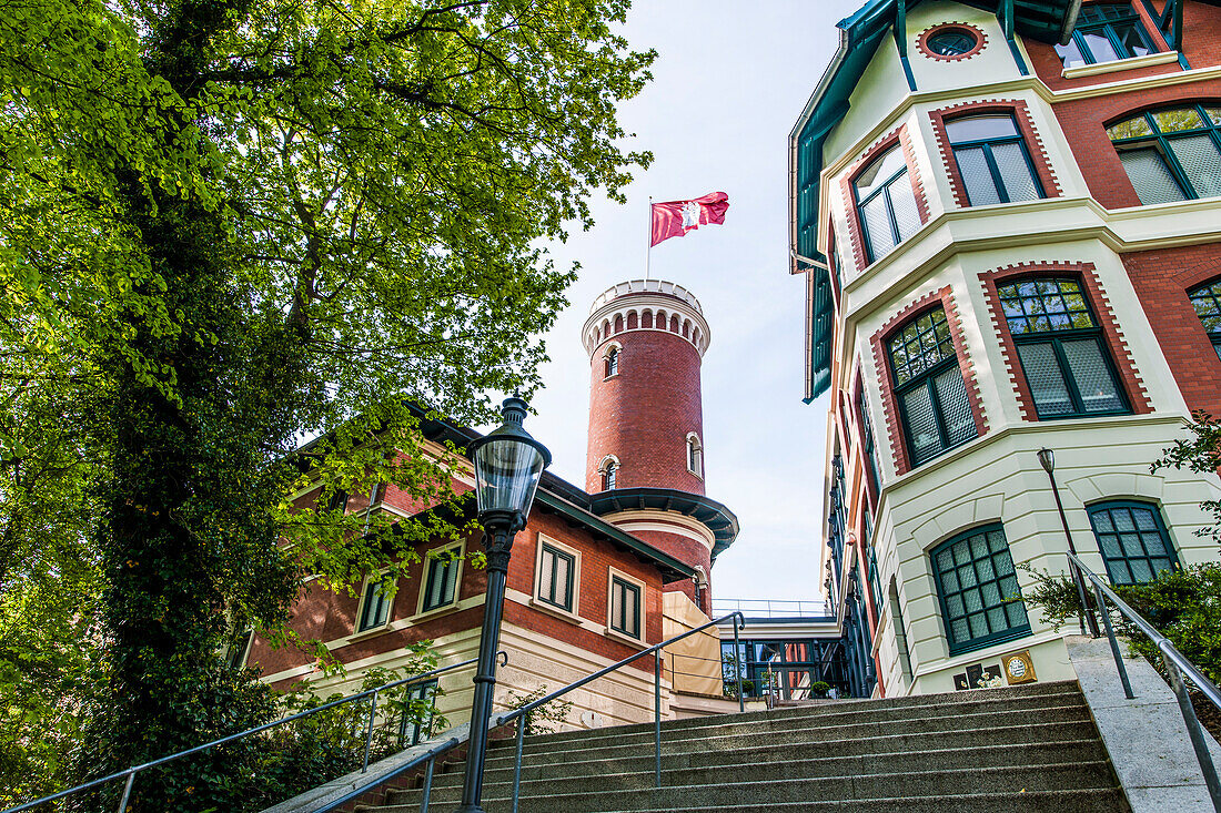 Steps to the Suellberg of Blankenese, Hamburg, Germany