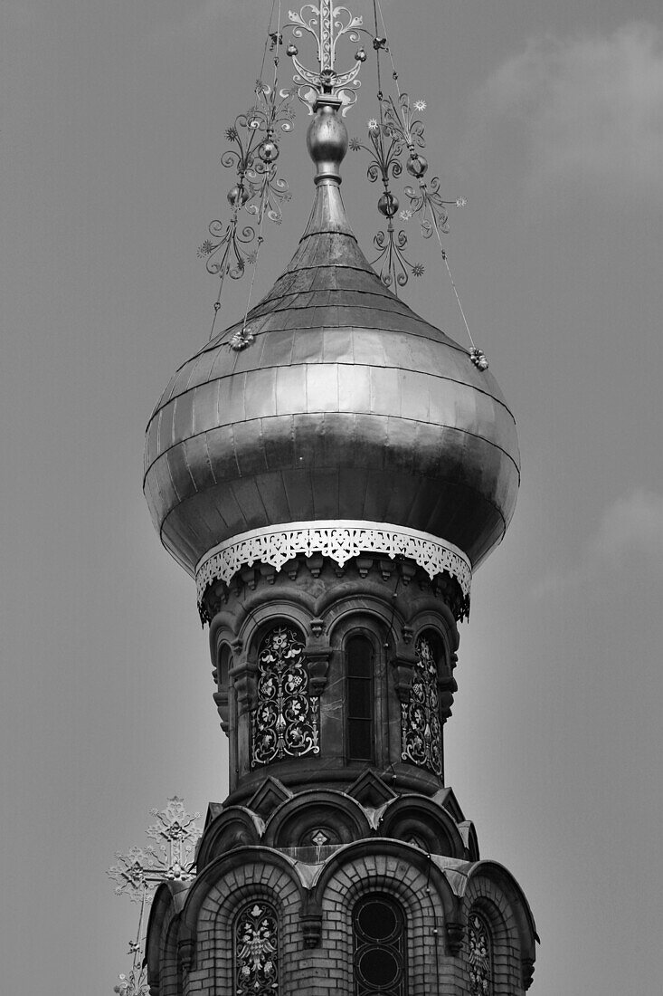 Russian cathedral, Mathildenhoehe, Darmstadt, Hessen, Germany