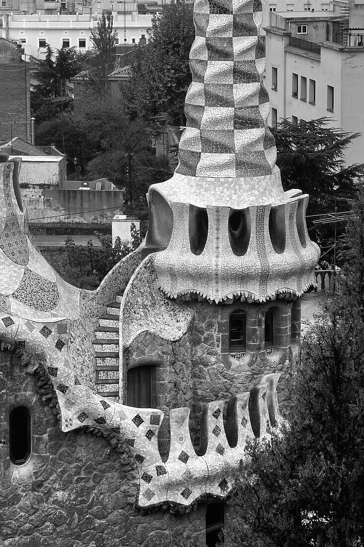 Park Guell by Antonio Gaudi, Barcelona, Catalonia, Spain