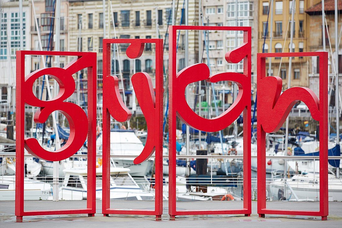 Hafen, Jachthafen, Cimadevilla, Gijón, Asturien, Spanien.