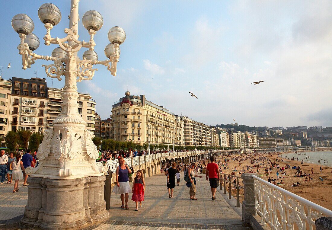 Hotel Londres. Paseo de La Concha. Donostia. San Sebastian. Gipuzkoa. Baskenland. Spanien.