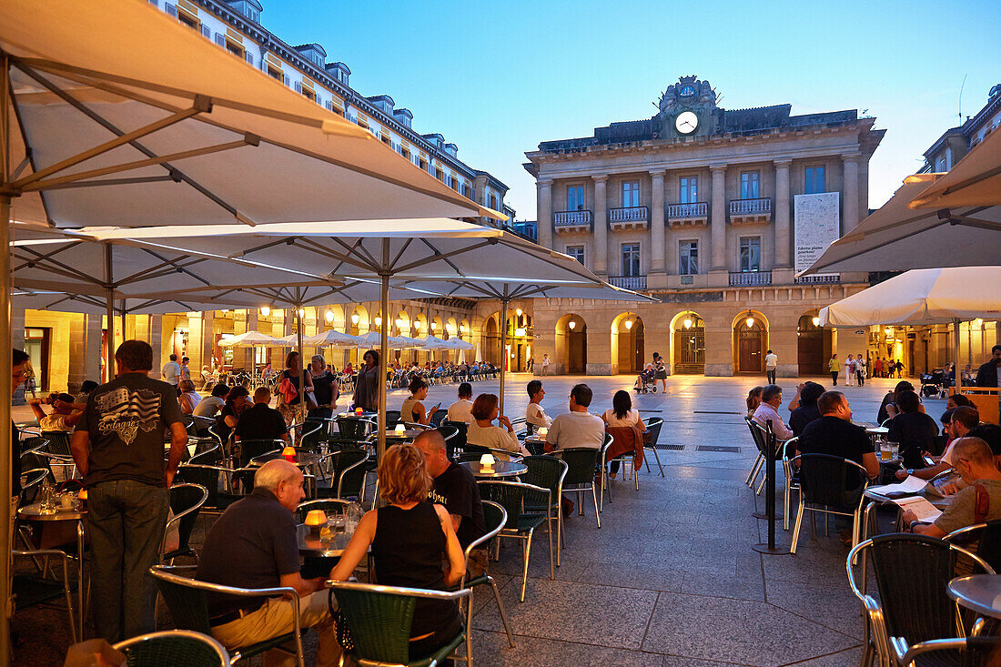 Plaza de la Constitucion Platz in der Altstadt, Donostia (San Sebastian), Baskenland, Spanien