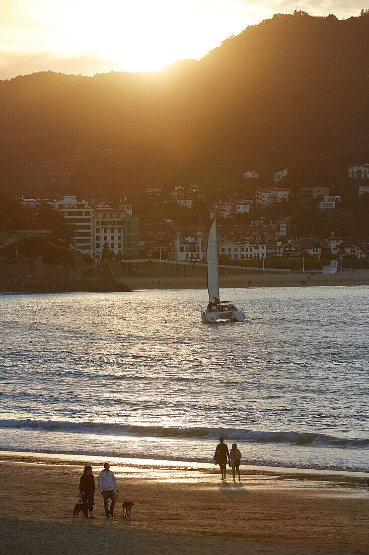 La Concha beach. Donostia. San Sebastian. Basque Country. Spain.