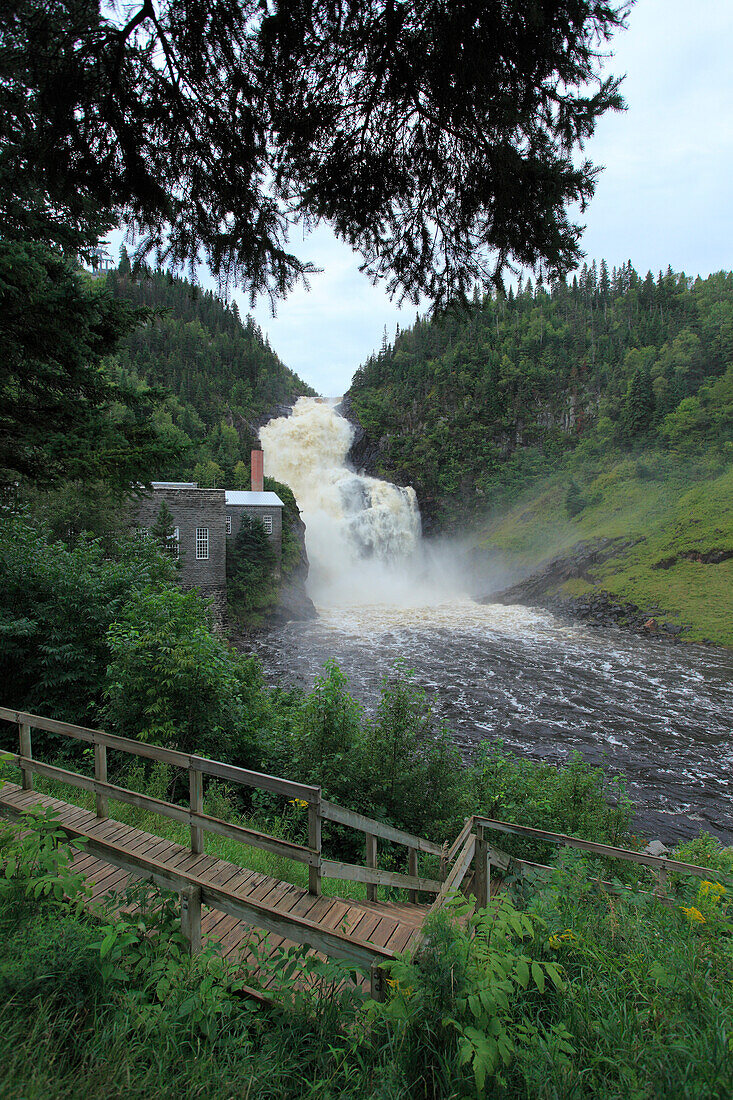 Ouiatchouan Falls, Val- Jalbert, Province of Quebec, Canada