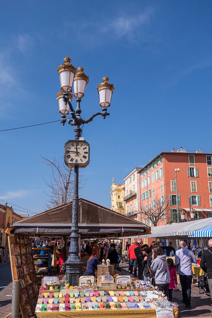 Markt, Cours de Selaya, Nizza, Provence-Alpes-Côte d'Azur, Alpes-Maritimes, Frankreich, Europa