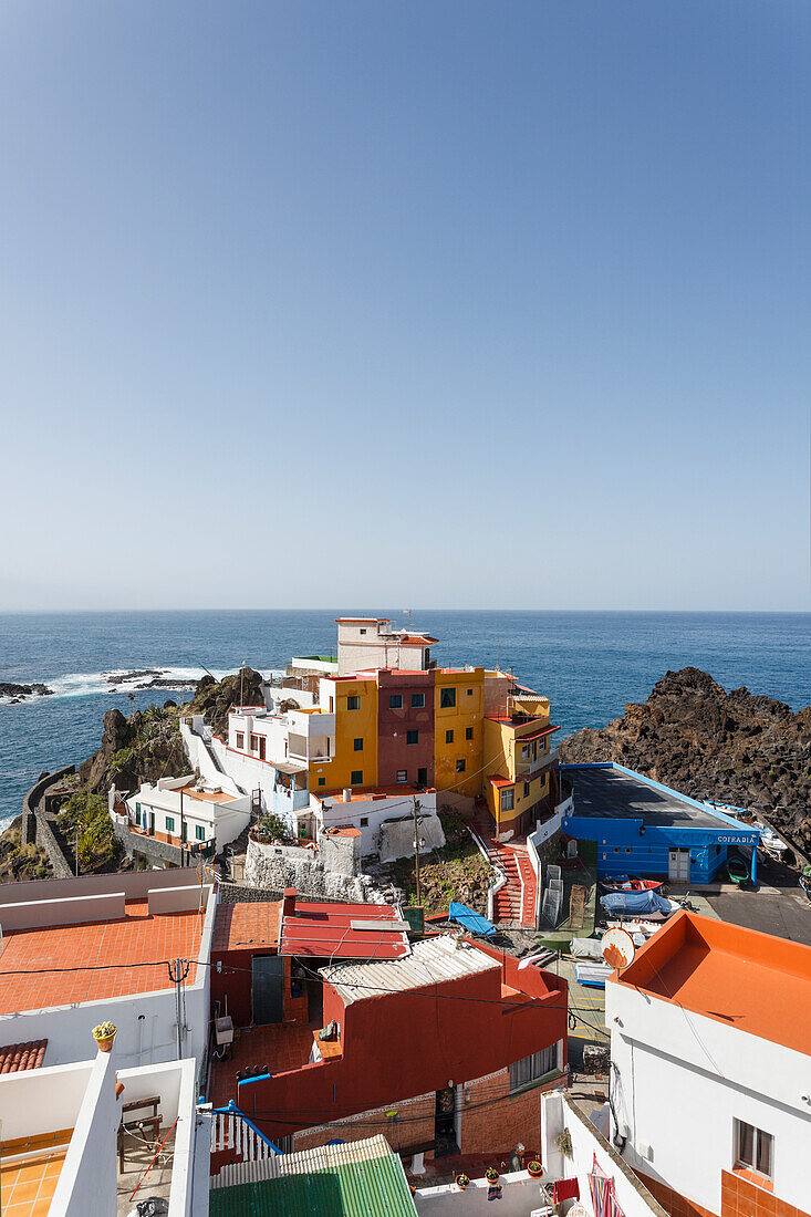 El Pris, coastal village with fishing port, Atlantic ocean, Tenerife, Canary Islands, Spain, Europe