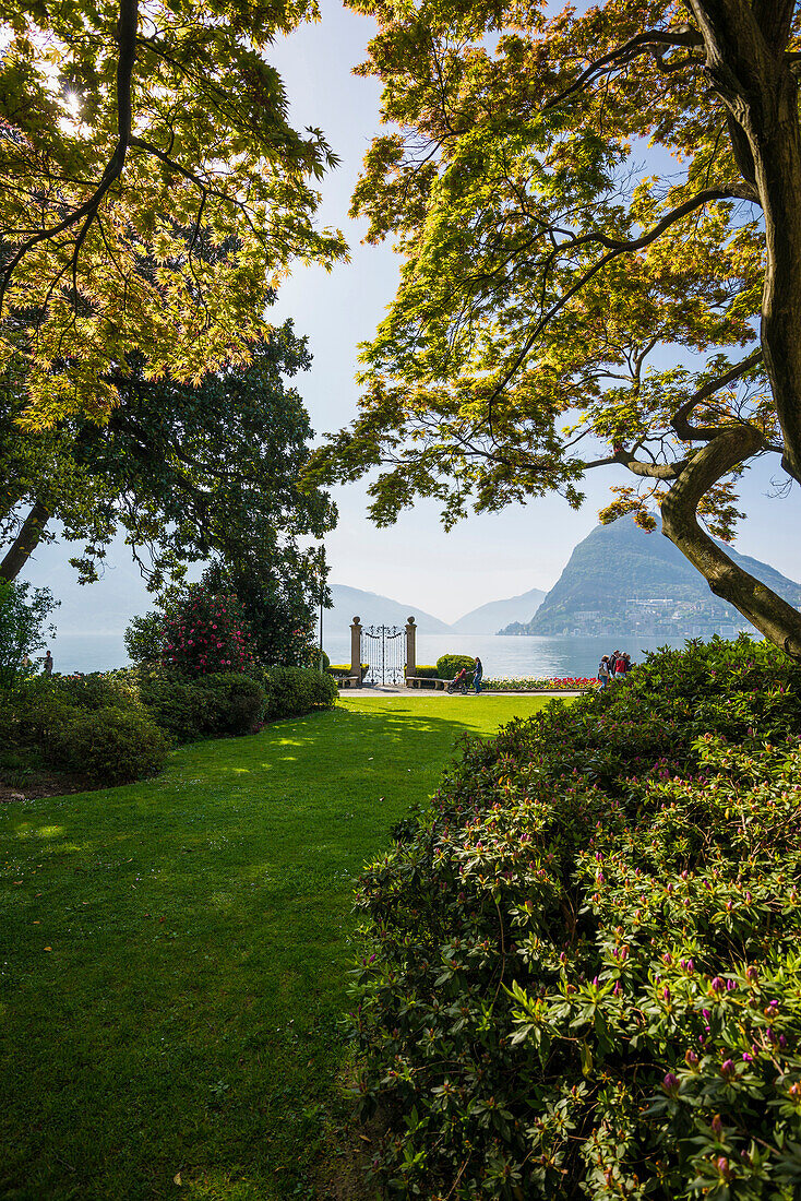 Parco Civico, Lugano, Luganer See, Lago di Lugano, Kanton Tessin, Schweiz