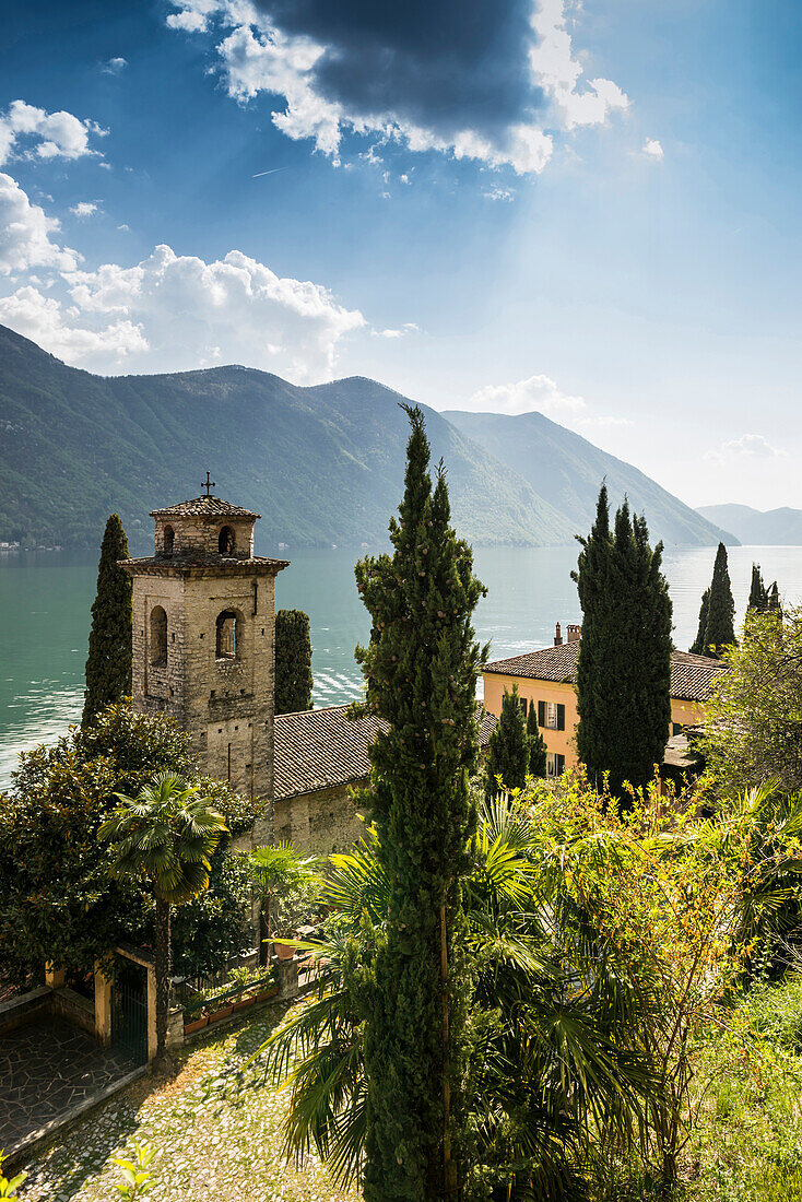 Villa Fogazzaro Roi, Valsolda, Luganer See, Lago di Lugano, Provinz Como, Lombardei, Italien