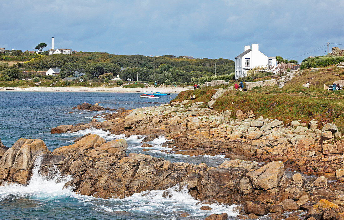 Felsige Westküste, St. Marys, Isles of Scilly, Cornwall, England, Grossbritannien