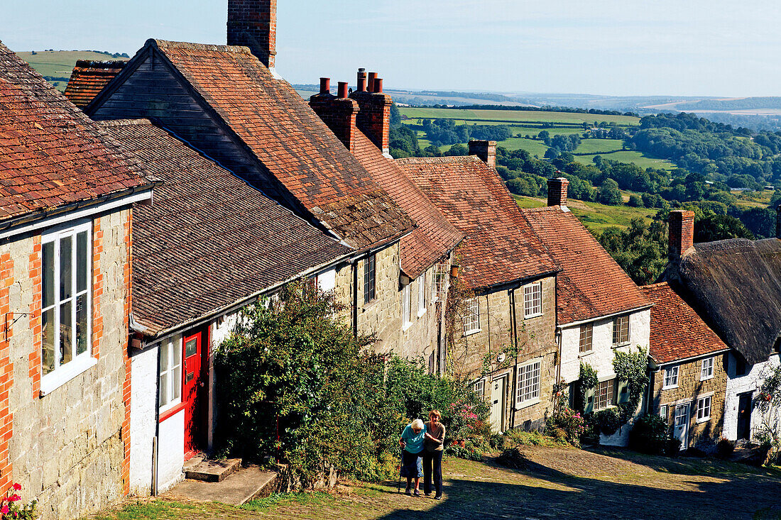 Gold Hill, Shaftesbury, Dorset, England, Great Britain